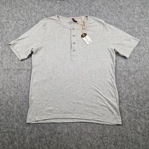 Nudie Jeans  Shirt Mens Extra Large Grey Henley Top Smart  Casual BNWT - Picture 1 of 8