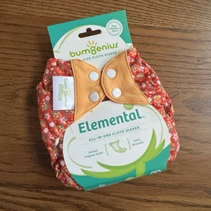 BumGenius Organic Elemental Diaper, All in One, Little House On The Prairie New - Picture 1 of 7