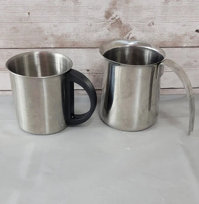 Jarra espumadora de leche café capuchino latte KRUPS 18/8 acero inoxidable y taza  Foto 1 de 4