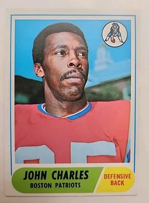 1968 Topps Football Card 202 John Charles Boston Patriots - Image 1 of 2
