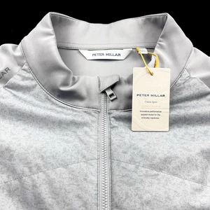 Peter Millar Crown Sport Fuse Hybrid Camo Full Zip Vest Gale Gray XL $225 - Picture 1 of 8