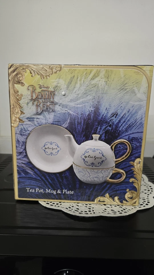 Disney Beauty And The Beast Tea Pot And Tea Cup Set - Clintons - Used - Image 1 of 4