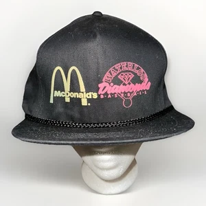 Cappello berretto vintage Waterloo Diamonds snap back nero anni 90 Midwest League McDonald’s - Foto 1 di 8