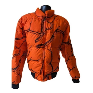 Gamehide Reversible Hunting Jacket Mens Large Brown Blaze Orange Camo Puffer - Picture 1 of 18