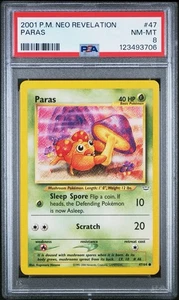 2001 Pokemon Neo Revelation #47 Paras PSA 8 Card NM-M Trusted Seller! Free Ship! - Picture 1 of 2