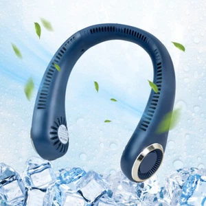 USB Portable Hanging Neck Fan Cooling Air Cooler Little Electric Air Conditioner - Picture 1 of 14