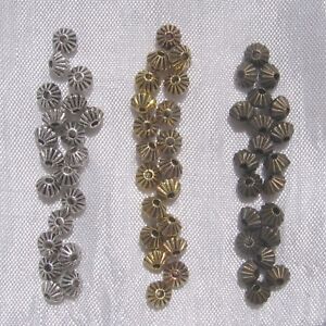 40 intercalaires CHOIX toupies perles 5mm perle en métal doré argenté ou bronze