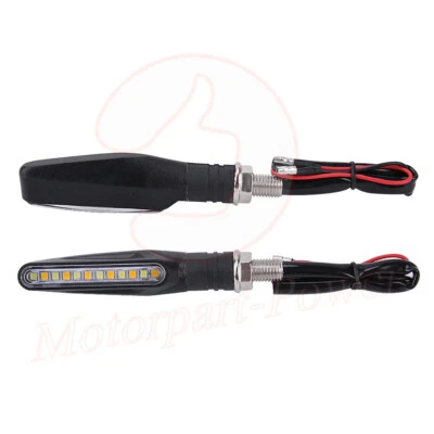 Luz indicadora de señales de giro LED para motocicleta intermitente scooter picadora café corredor Foto 1 de 4