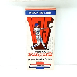 1975 Texas Rangers News Media Guide WBAP 820 AM Chevy Chevrolet Jeff Burroughs - Bild 1 von 2