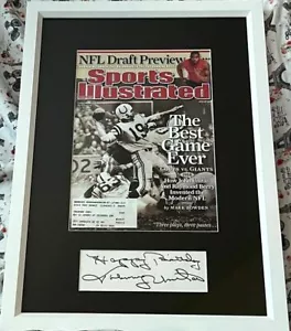 Johnny Unitas autograph framed with Colts SI cover inscribed Happy Birthday JSA - Picture 1 of 2