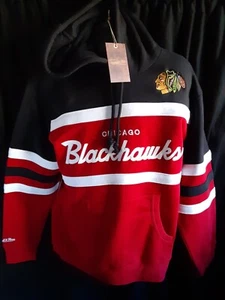 Chicago Blackhawks Men's Mitchell Ness Embroider Sweatshirt MSRP $110 S,L or XXL - Picture 1 of 4
