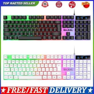 Ergonomic Keyboard 98 Keys Backlit Keyboard Gaming Keyboard for Computer Laptop - Bild 1 von 12