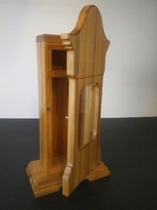 Hand Made Miniature Wooden Curio Cabinet Medal Display Case Mantel Plaque 10"x5" - Picture 1 of 10