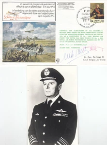 Primera Guerra Mundial Piloto Belga Volado Firmado RAF FF32 Bélgica Cubierta 1981 (144760) - Imagen 1 de 2