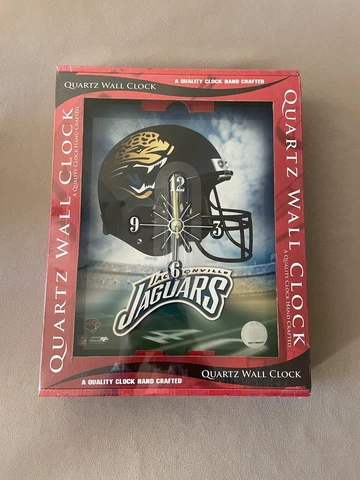NFL Jacksonville Jaguars 10” X 12” Resin Quality Quartz Wall Clock, New In Box!! Cover