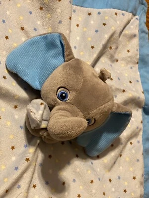 MANTA BEBÉ ELEFANTE GAARIMAL ADORABLE AZUL Y GRIS OREJAS FLOJAS🐘🐘🐘🐘 Foto 1 de 4