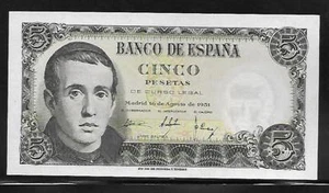 Spain P-140 5 Pesetas 1951 Unc - Picture 1 of 1