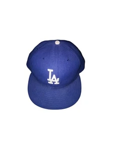 New Era 59Fifty Mens Blue MLB LA Dodgers Post Season Fitted Hat Size 7-5/8 - Picture 1 of 8