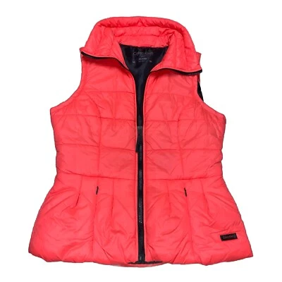 Calvin Klein Performance Women’s Medium Middle Neon Orange Puffer Vest - Image 1 of 4