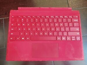 Microsoft Type Cover Red for Surface Pro 3,4,5,6,7 Backlit Keyboard