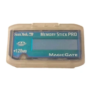 SanDisk 128MB Memory Stick Pro Magic Gate W/ Case for : Cyber-Shot Camera Etc. - Picture 1 of 4