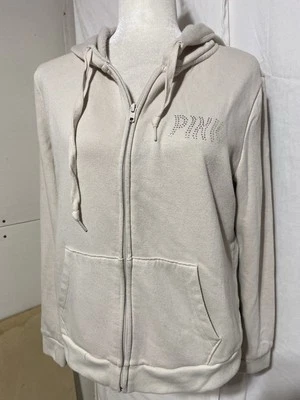 Women’s Victoria’s Secret PINK Full Zip Bling Hoodie Pockets -L Exc Condition - Image 1 of 3
