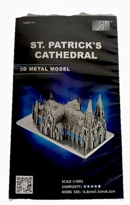 Iron Star St.patricks Cathedral 3d Metal Model Complete Complex Puzzle Gen Tech - Image 1 of 4