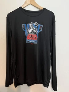 CHAMPION 2017 Star Wars Half Marathon Disney Black Long Sleeve Top Large - Picture 1 of 5