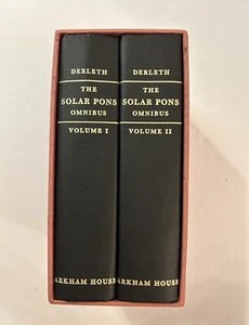 Arkham House August Derleth Solar Pons Omnibus 2 Bände Schuber - Bild 1 von 24