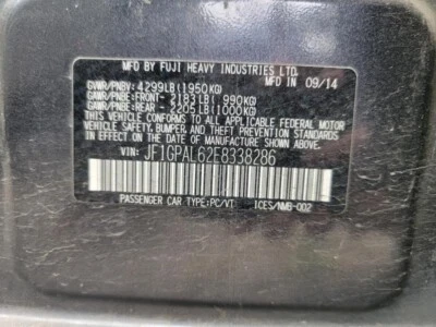 Used Fuel Injection Throttle Body fits: 2014 Subaru Impreza  Grade A — 第 1/4 张图片