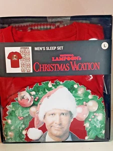 National Lampoons Christmas Vacation Herren Schlafset XL Griswald Schlafanzug rot - Bild 1 von 7