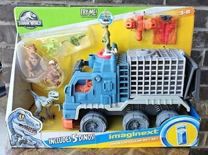 Jurassic World Imaginext DINOSAUR HAULER Gift Set Playset, Includes 5 Dinosaurs - Picture 1 of 5