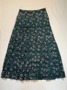 Maxi falda larga para mujer verde alpino estampado en niveles estilo & compañía Med L - Imagen 1 de 4