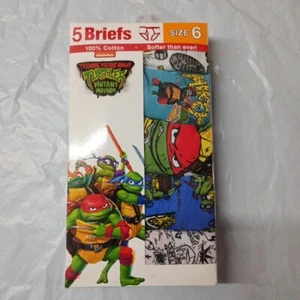 Boys kids Teenage Mutant Ninja Turtles 5 Pack Character Underwear briefs Size 6 - Picture 1 of 5