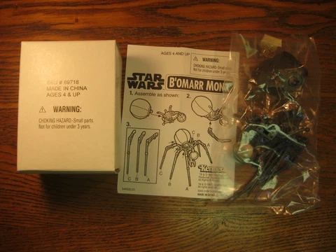 STAR WARS 1997 B'Omarr Monk Mail Away Figure SKU # 69718 Original Box Sealed Bag Cover