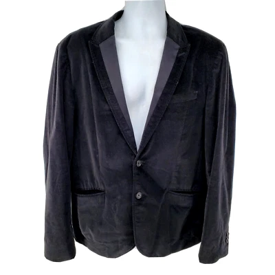 Armani Exchange Mens Blazer Size L Black Sport Coat 2 Button Jacket Stretch - Image 1 of 4