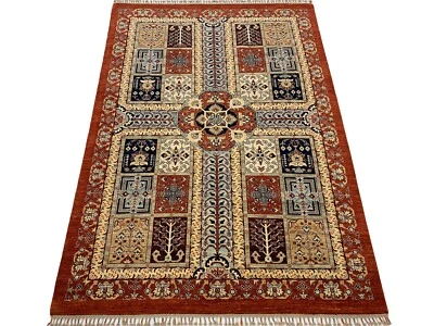 Alfombra de lana tribal afgana oriental boho hecha a mano (6'7" x 9'4") para sala de estar Foto 1 de 4