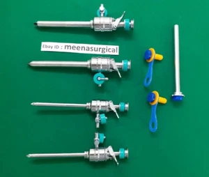7pc Laparoscopic Set Trocar Cannula 10mm/ 5mm and Reducer Surgical Instruments - Picture 1 of 12