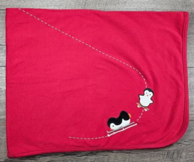 Bebé Niño Nuevo Vintage Gymboree Vacaciones Alegría Rojo Pingüino Manta Bebé Foto 1 de 4