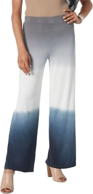 Pantalones de punto Attitudes Renee Dip Dye negro humo XS NUEVOS SIN ETIQUETAS (709) Foto 1 de 2