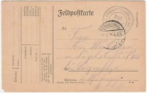 Postcard Fieldpost WWI German Empire, 1916. Feldpost to huringen - Picture 1 of 3