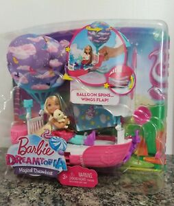 Barbie Chelsea Doll Dreamtopia Magical Dreamboat Balloon Spins NEW SEALED