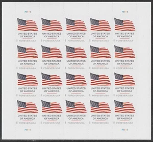 US 6016 Flag F sheet 20 MNH 2025 - Picture 1 of 3