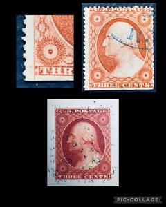 #26 - 3 cent 1857, Very Scarce “Large Dot in Margin” Flaw, #35 Hegland Chart - Picture 1 of 1