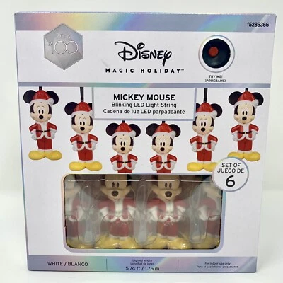 Disney Mickey Mouse Blinking Christmas String Lights LED - Image 1 of 2