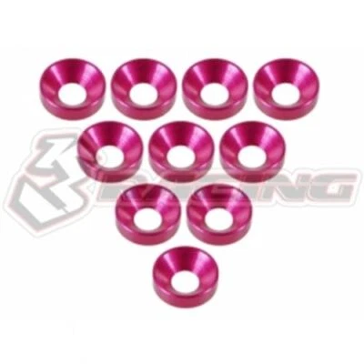 3RACING 3RAC-WC3 Aluminium M3 Countersink Washer 10pcs 1/10 RC TOURING CAR BUGGY - Image 1 of 4