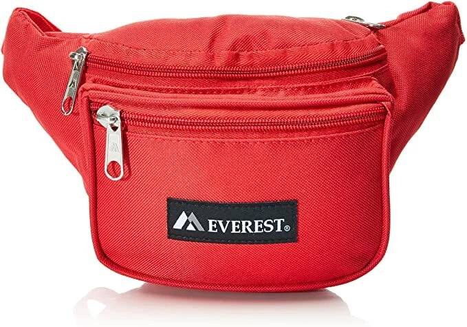 Riñonera Everest Cintura Clip On Bolso Correa Ajustable Hombres Mujeres - Azul Negro Rojo Foto 1 de 1