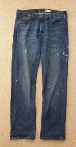 Wrangler Dark Blue Denim Jeans Men's Workwear/Worn & Marked 36x34 Relaxed Fit - Picture 1 of 8