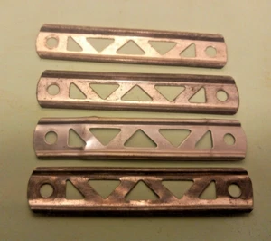 Gilbert Erector Part A: 2 1/2"  Cadmium Plated  Girders: 4 Lot B - Picture 1 of 1