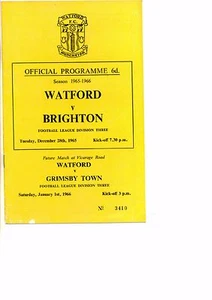 Watford v Brighton 1965/66 Division 3 postponed match - Picture 1 of 1